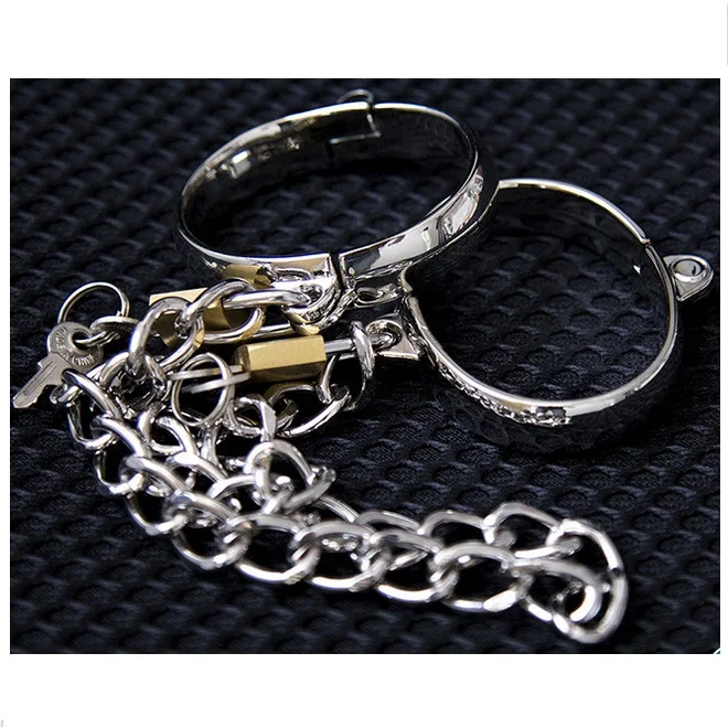 Adult Sm Bondage Sexy Stainless Steel Metal Wrist Cuffs Ankle Cuffs ...