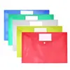 Plastic Envelopes Poly Envelopes A4 Size File Document Folders with Label Pocket and Button Closure for Office Home Use