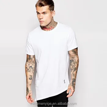 Customized Design Mens Curved Hem Short Tail Oversized T-shirt - Buy ...