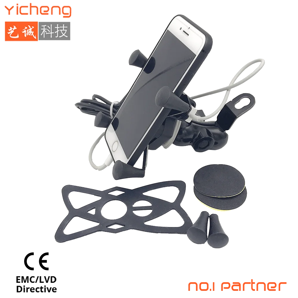 Dc 12v 2a Usb Charger Port Aluminum X Clamp Bike Cell Phone Motorcycle