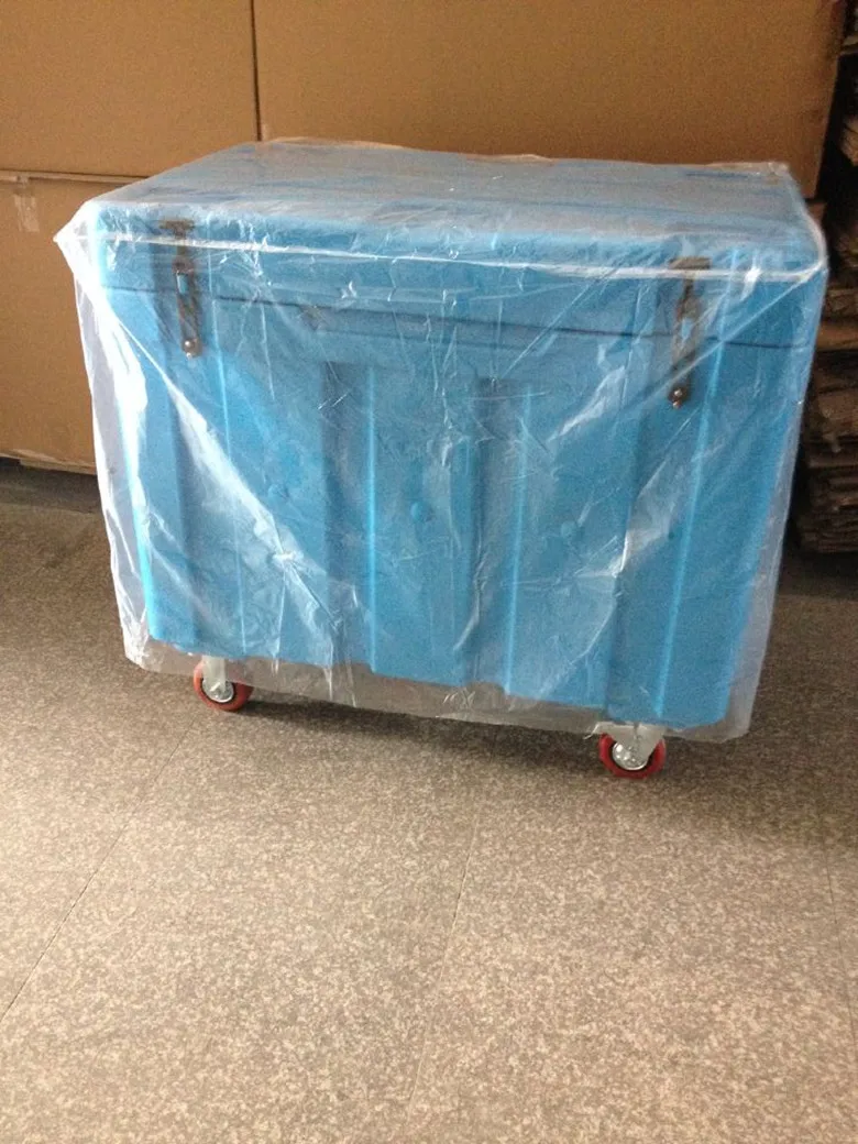 240ltr Insulation Dry Ice Storage Box Rolling Durable Polyethylene Dry
