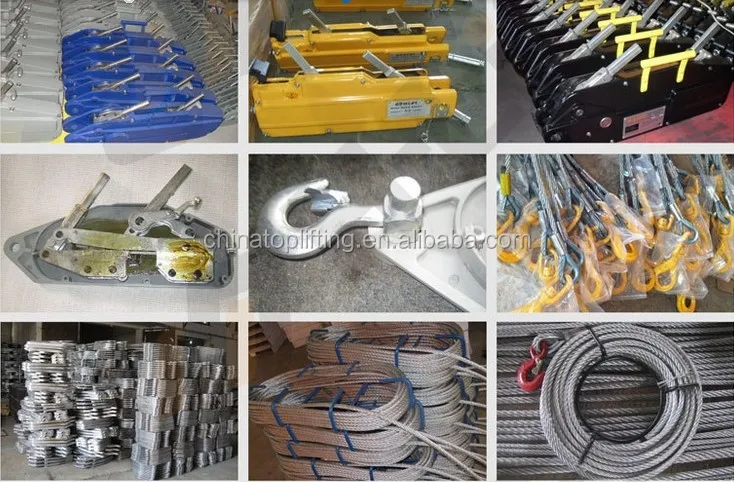Manual wire rope pulling hoist