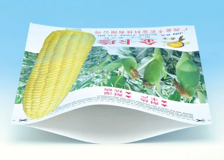 Corn Seed Bags Vegetable Bag 3 Sides Heat Sealed Seed Bag Plastic Seed Package Manufacture In