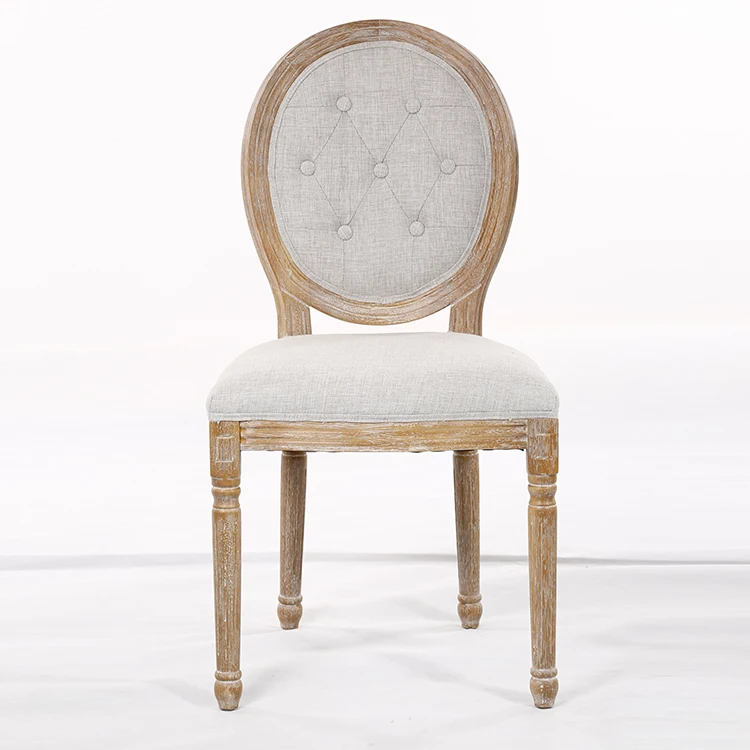 Oval Back Banquet Dining Chair Solid Wood Upholstered Dining Chair ...