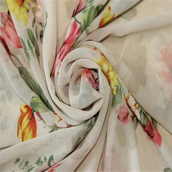 printed silk chiffon fabric