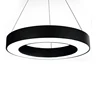 White Black Stylish Geometric Ring Shape Iron Lamp Pendant LED Suspended Light for Office Hotel Restaurant