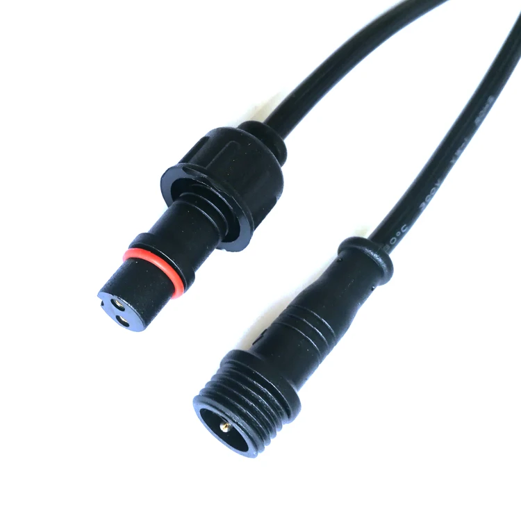 YETOR Waterproof Connector 2wire Male Female Plug LED Connector with 2Pin 20CM