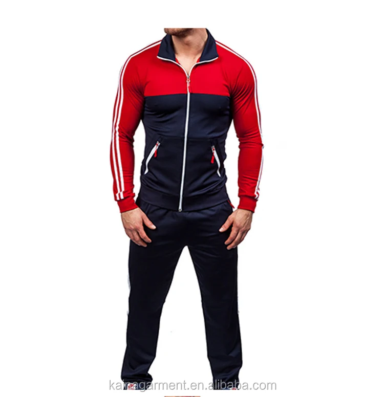 red and black jogging suit