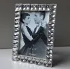 clear acrylic diamonds beaded metal alloy picture frame