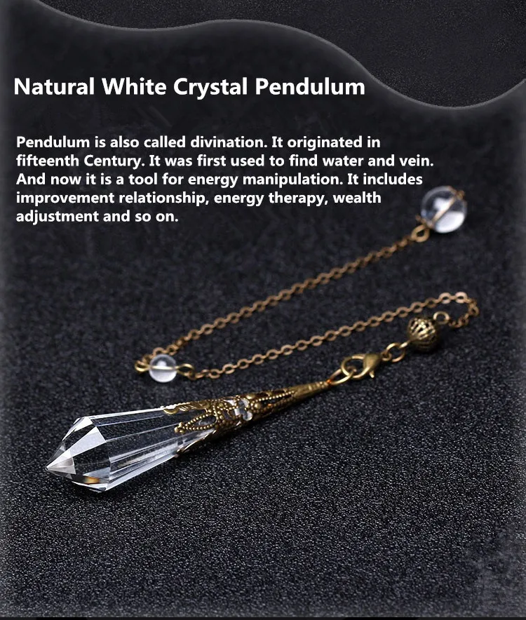 Wholesale Reiki White Crystal Healing Stones Pendulums For Sale Buy