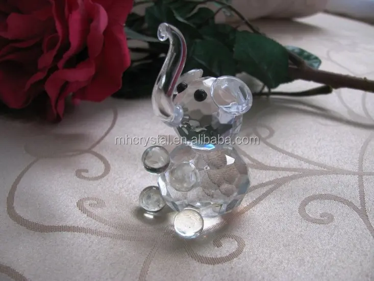 Small Crystal Glass Elephant Figurine Mhd0021 Buy Miniature Glass