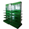 Custom OEM 2-sided Supermarket Wood Beer Beverage Display Stand Wheel Display Rack