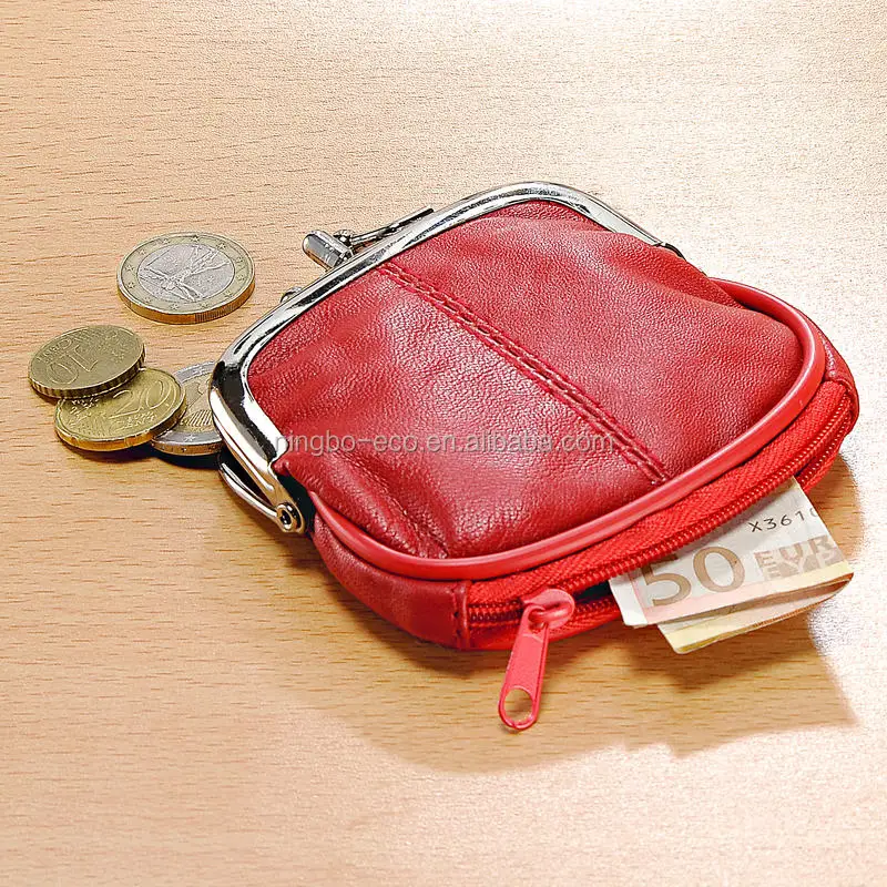 Euro Leather Wallet Wholesale Custom Coin Purse Pouch Hold Mini Handbag
