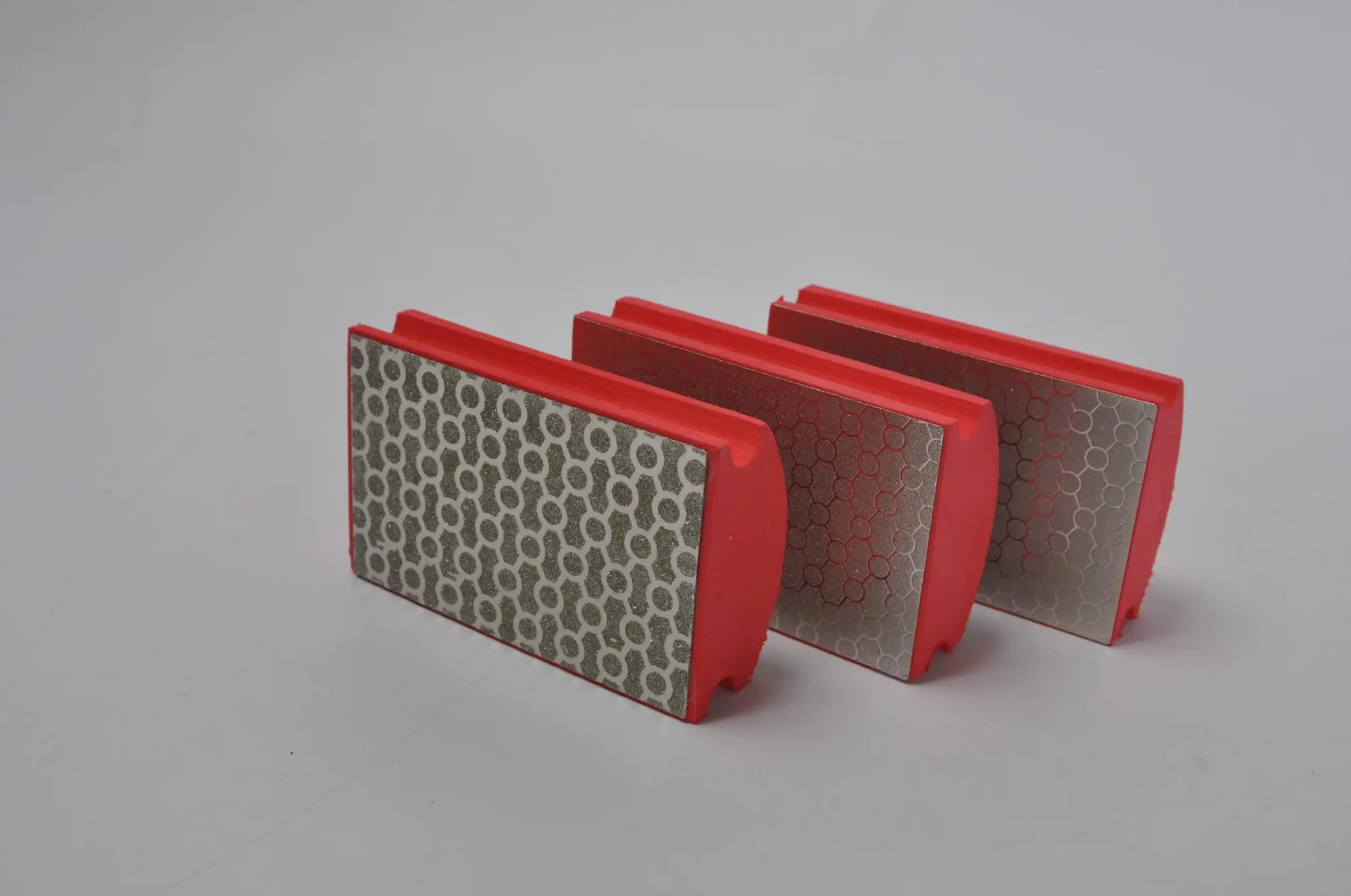 O Shape Diamond Hand Sanding Pads Foam Backed Glass Polishing Pad Stone