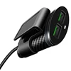 Hot Car charger 2parts 4 usb sharing ports dual charge 12-24V BS502