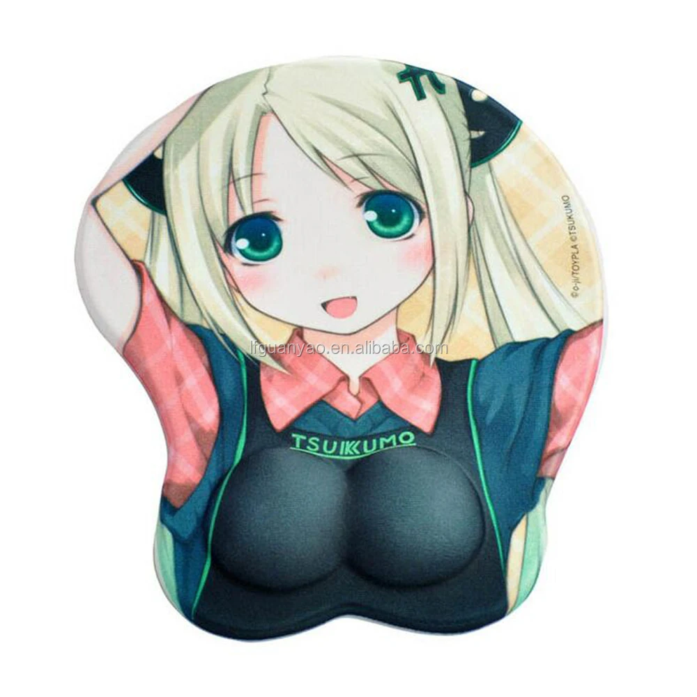 Anime 3D Mousepad Cute Girl Kawaii Wrist Rest Silicon Mouse Pad Mat Cool PC Keyb