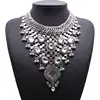 Barlaycs New Maxi Crystal Big Gem Metal Women necklace Statement Chain Tassel Luxury Choker Necklace Jewelry