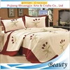 Home textile king size wedding embroidery quilted fabric bedspread 100% polyester