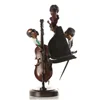 Life Size Modern Design Bronze Music Artist With Friend Statue for Sale