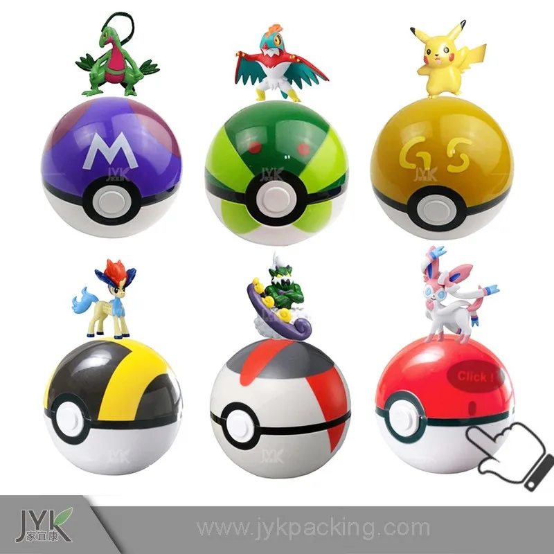 Plastic Pokemon Ball - 1 Pokeball Toy Pop-up Poke Ball With Random ...