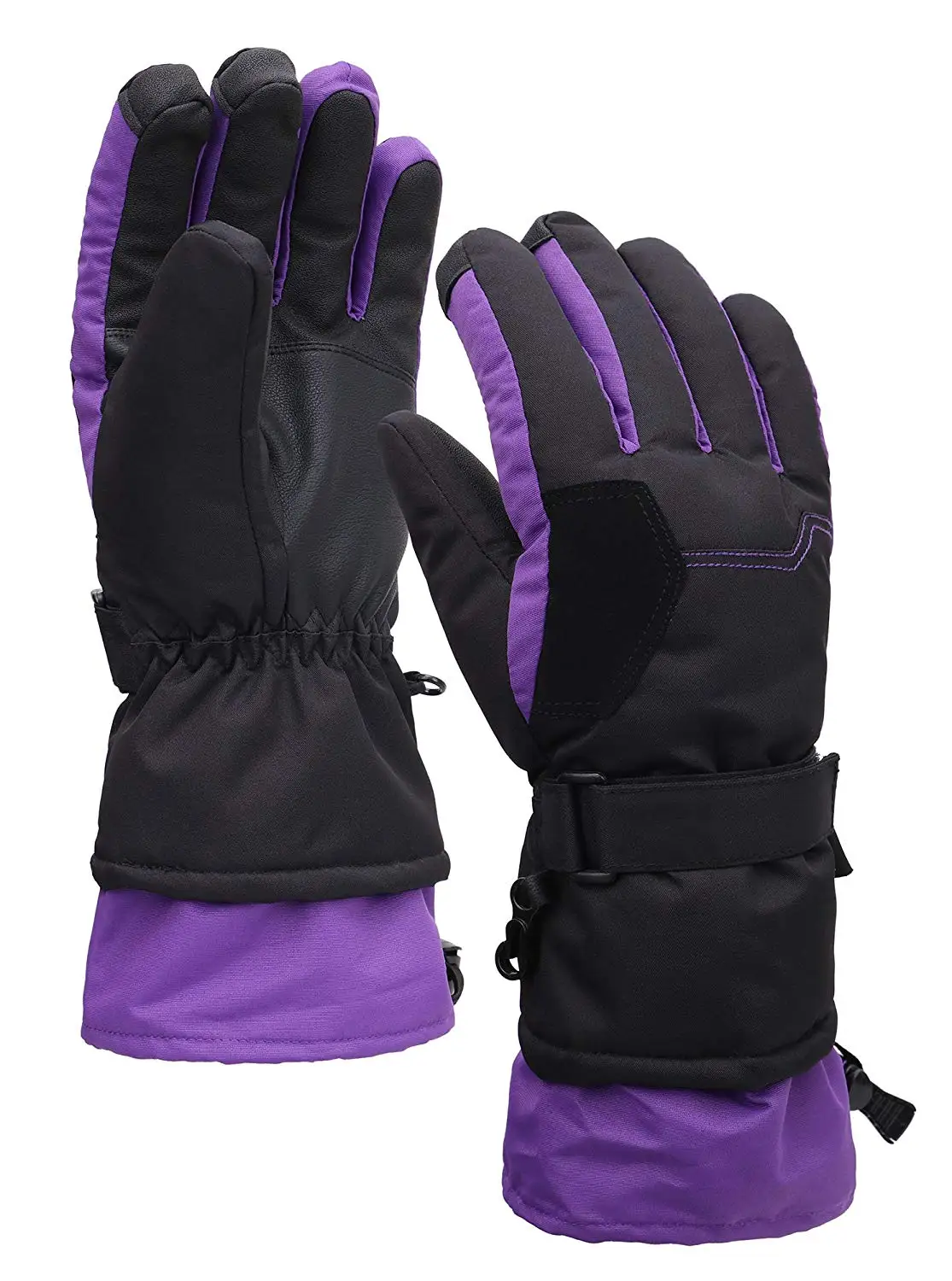 womens purple ski gloves