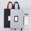 wholesale customized recyclable wool felt travel briefcase document holder with handle