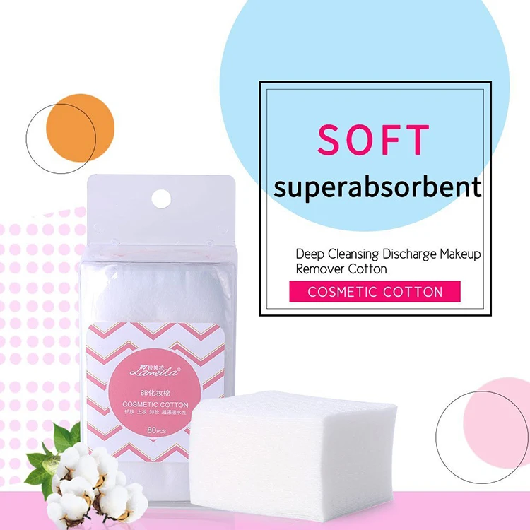 Free Shipping Makeup Remover Cotton Pads 80pcs Lint Free Cosmetic