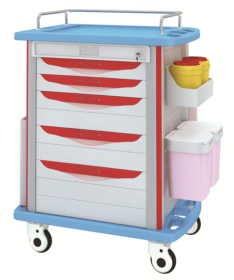 Professional manufacturer for mobile hospital emergency medicine drugs trolley cart in china