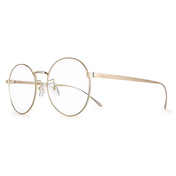 Hand Made Pure 18k Gold Eyeglasses Frame Vintage Round Large Optical ...