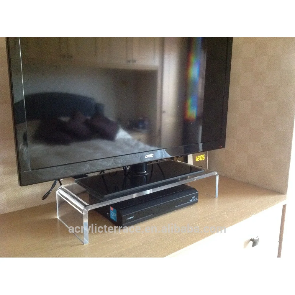 clear plastic tv stand