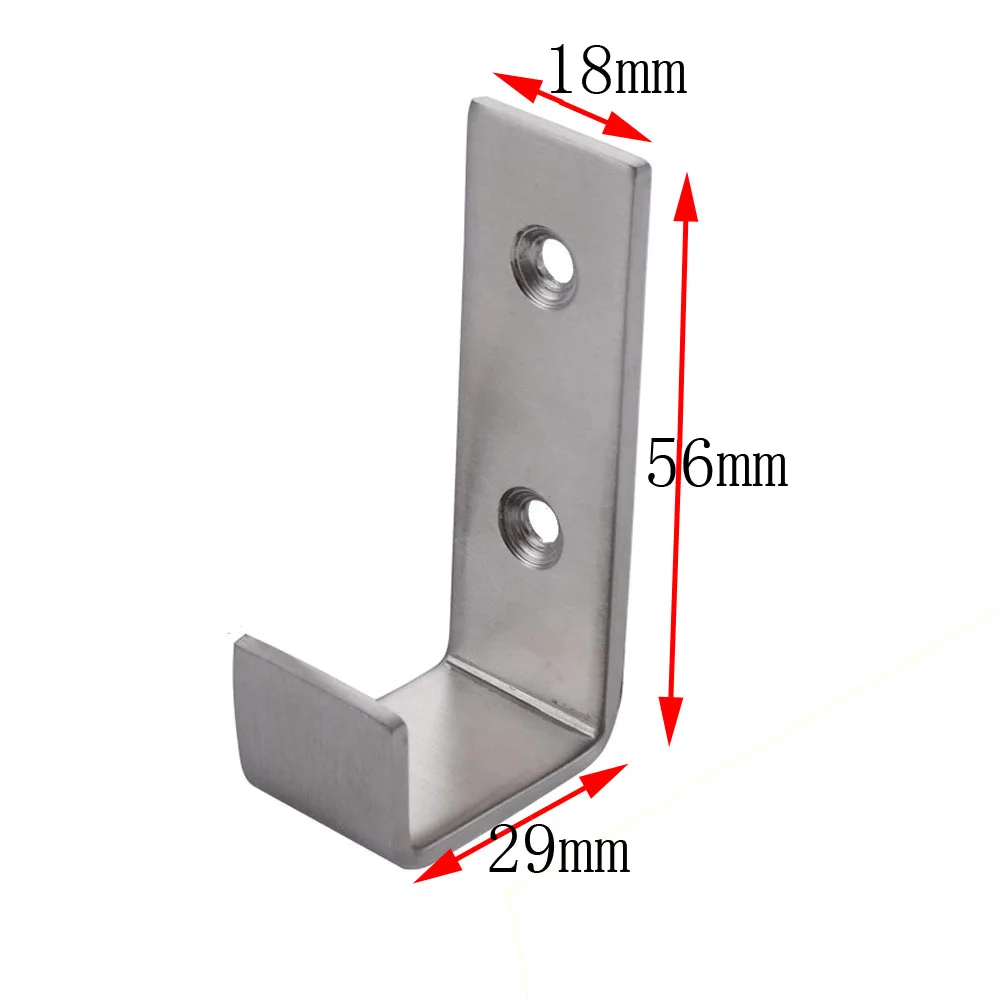 6pcs Stainless Steel Screw In Wall Mount Clothes Holder Hanger Hook ...