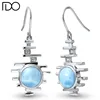 Competitive price larimar jewellery earing unique 925 silver earrings jewelry wholesale