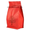 Eco friendly plastic food bag flat bottom side gusset bag for tea/plastic square bottom bag for tea packing