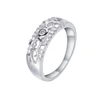 Gravity fashion new cz 925 Sterling Silver Color white gold/rhodium men ring rinng