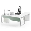 Modern house wooden computer table design for office desk workstation with L shape office furniture executive