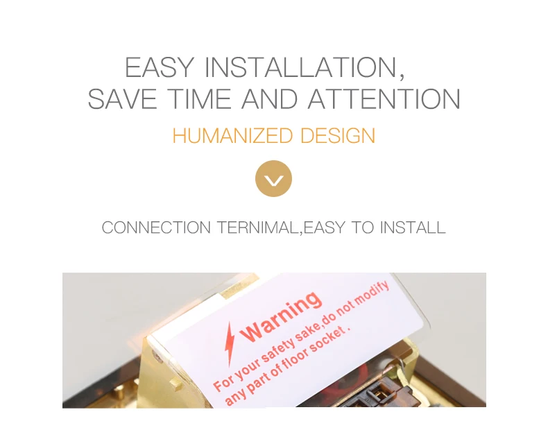 Waterproof Alloy Brass Pop Up Floor Outlet Mounted Universal Socket Box