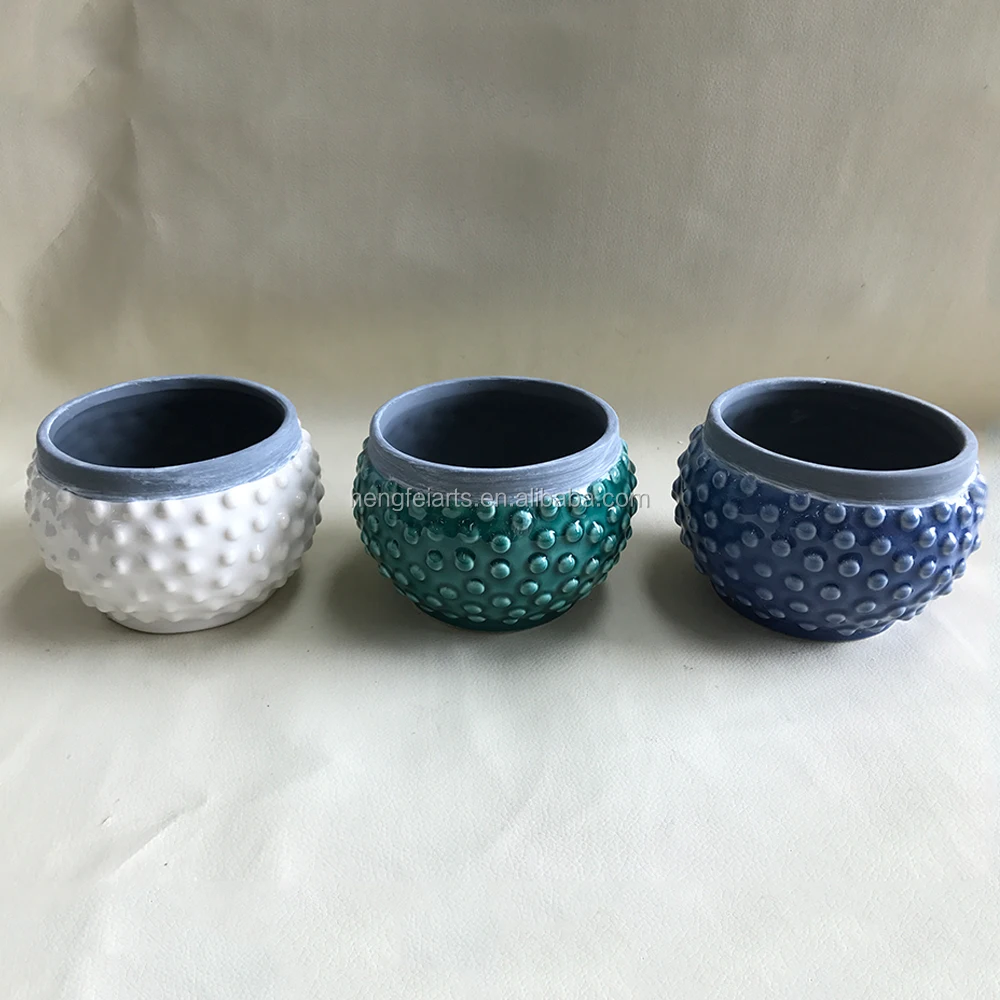 Round Garden Outdoor Decorative Glazed Ceramic Flower Pots Wholesale