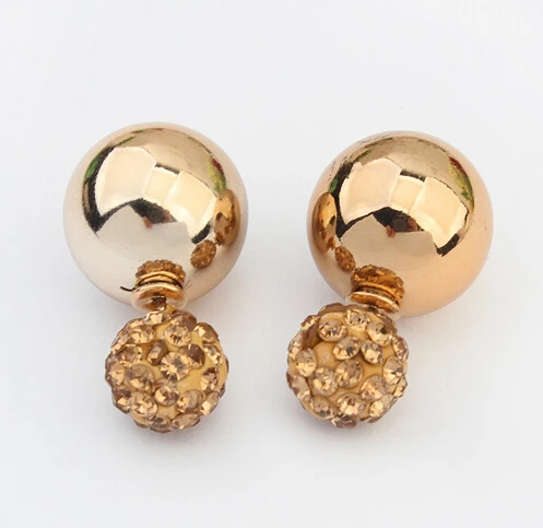 Nice Gold Earrings Find Deals On Line At Get Quotations Star Jewerly Nice Gold Sliver Korean Crystal Two Ball Pearls Stud Earrings Fashion Double Pearl Women