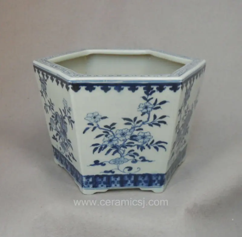 Blue And White Hexagon Flower Pot Wrysz04 Chinese Blue And White Hexagon Flower Pot Wrysz04 Chinese Ceramic Pots Product On Alibaba