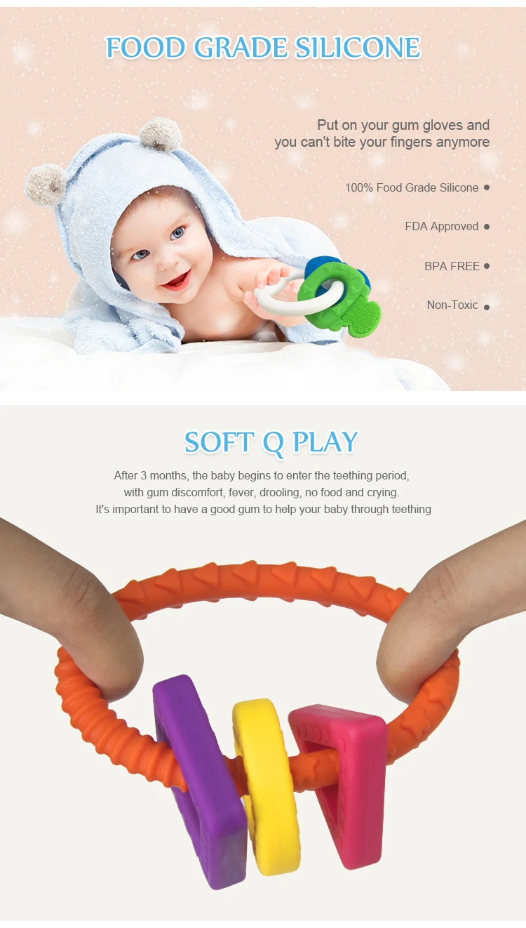 Silicone Soft Teether - Buy Silicone Teether,100% Food Grade Baby ...