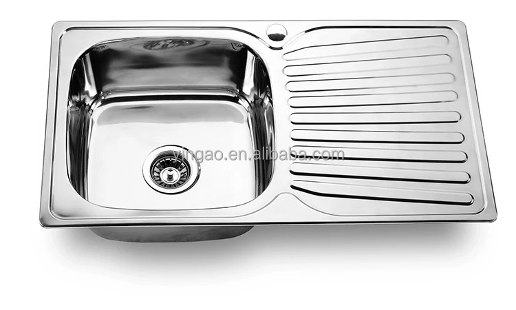 Fashionable design single bowl israel kitchen stainless steel sink