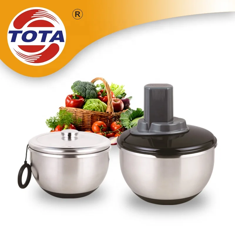 Electric Kitchen Salad Spinner Dry Strain Herbs Lettuce Vegetables