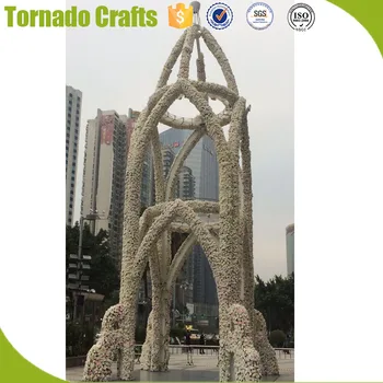 2018 China Supplies Waterproof Fabric Flower Tower Wedding Flower