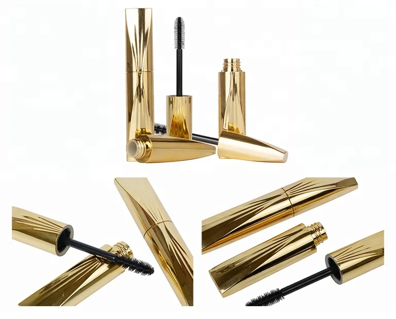 Shiny Gold 17.09ml Cosmetic Mini Mini Mascara Tube Case Empty Mascara
