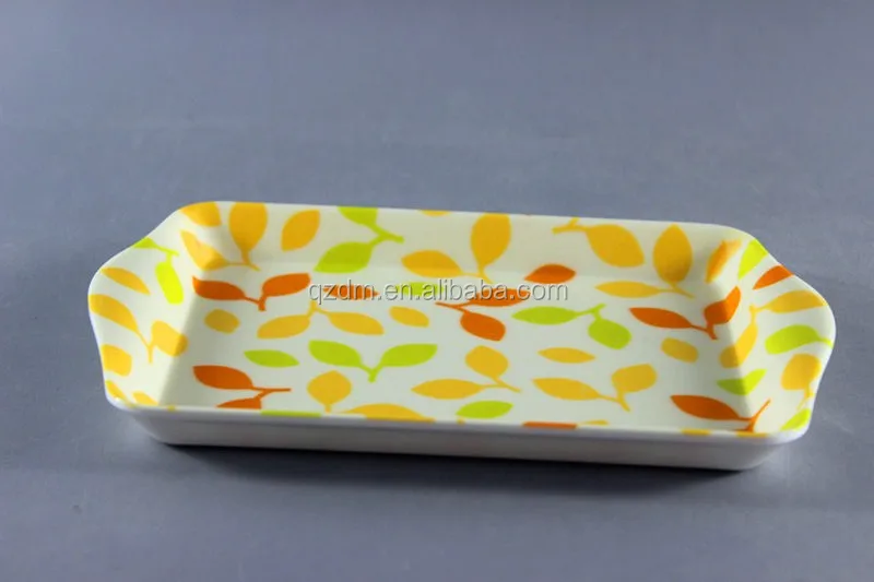 8 Inch Melamine Small Tray With Anti-Slip Surface For Korea Market