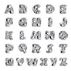 New Arrival Funny Bubble Letter Alphabet Metal Beads for Original Silver 925 Bracelet Heart Pattern Charms