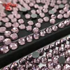 China factory wholesale quality hot fix crystals DMC Stones light rose Rhinestone for round earrings
