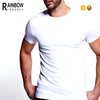 Mens Muscle Slim Fit Organic Cotton Blank Gym T Shirt