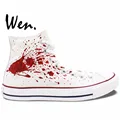 Wen Anime White Hand Painted Shoes Design Custom Tokyo Ghouls High Top Men Women s Canvas