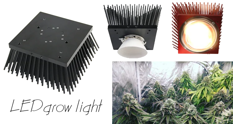 Cold forged led pin fin 100 watt heat sink 160mm square.